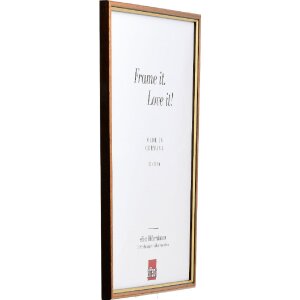 Efect cadru din lemn profil 23 maro deschis 40x50 cm sticlă anti-reflexivă