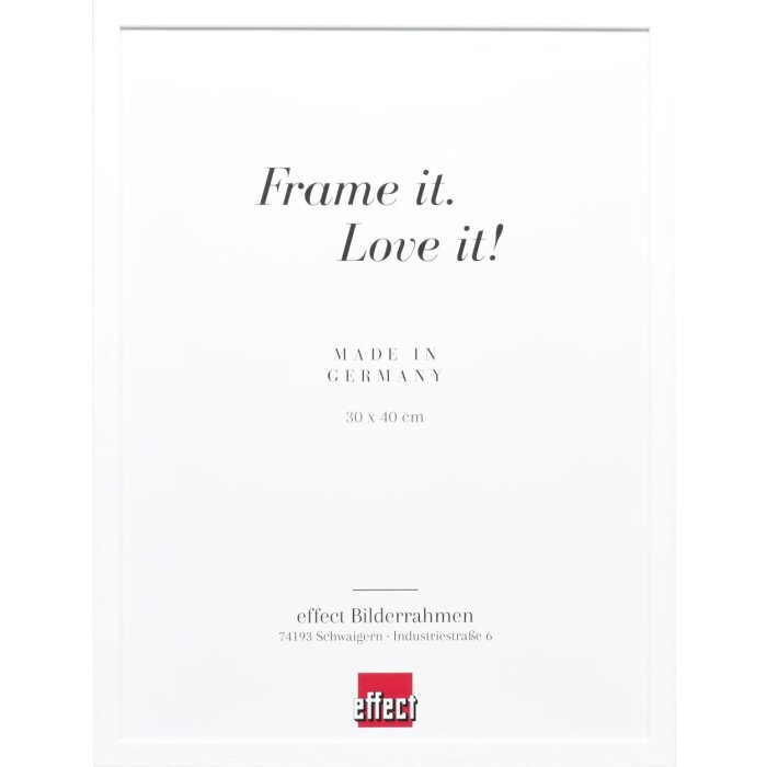 Effect Holzrahmen Profil 35 weiß 40x50 cm Museumsglas