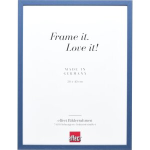 Effect Holzrahmen Profil 35 blau 40x60 cm Antireflexglas