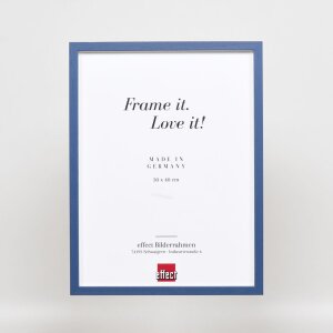Effect Holzrahmen Profil 35 blau 40x60 cm Normalglas Abstandshalter