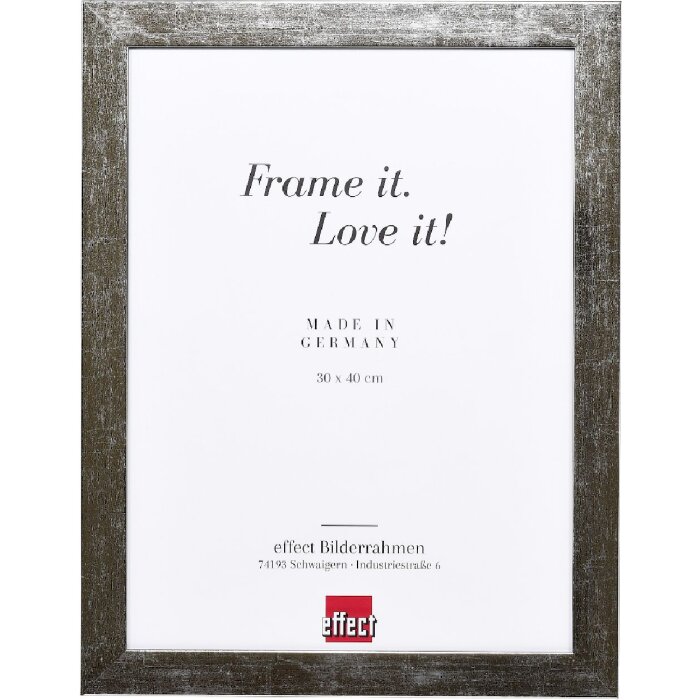 Effect Bilderrahmen 2311 silber hochglanz 40x60 cm Antireflexglas