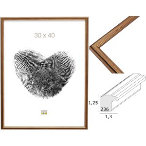 Deknudt S236A1 Holzrahmen gold 1,3cm