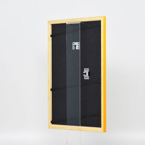 Efect cadru din lemn profil 89 maro deschis 40x60 cm sticlă muzeu