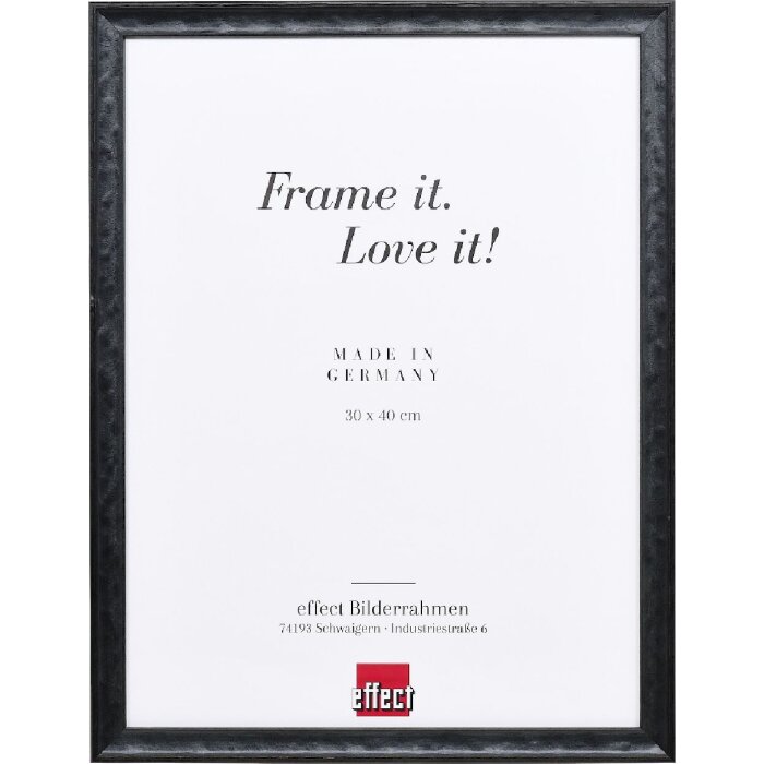 Effect Holzrahmen Profil 2070 Museumsglas 40x60 cm schwarz
