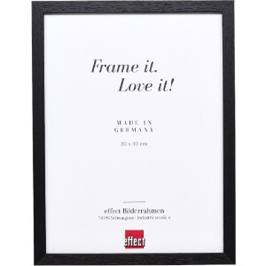 Efect cadru din lemn profil 33 negru 45x60 cm sticlă normală