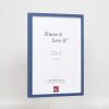 Effect Holzrahmen Profil 35 blau 45x60 cm Normalglas Abstandshalter
