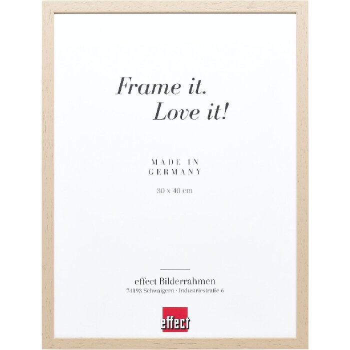 Efect cadru din lemn profil 35 maro deschis 45x60 cm sticlă muzeu