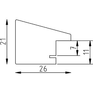 Efect cadru din lemn Top N mesteacăn 45x80 cm sticlă acrilică