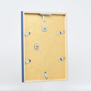 Effect Holzrahmen Profil 35 blau 50x50 cm Antireflexglas