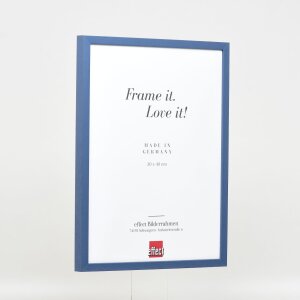 Effect Holzrahmen Profil 35 blau 50x50 cm Acrylglas