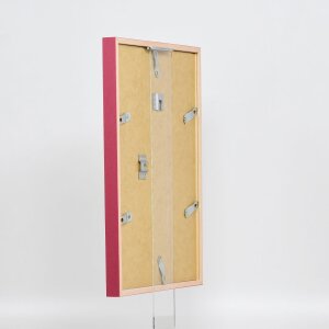 Effect Holzrahmen Profil 35 rot 50x50 cm mit Normalglas und Abstandshalter