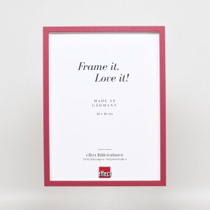 Effect Holzrahmen Profil 35 rot 50x50 cm mit Normalglas und Abstandshalter