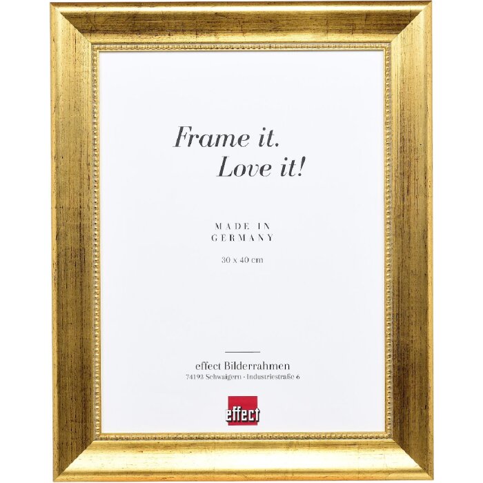 Effect Holzrahmen Profil 95 gold 50x50 cm Normalglas