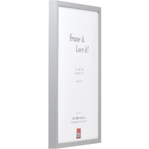 Efect cadru din lemn profil 35 gri deschis 50x50 cm sticlă muzeu