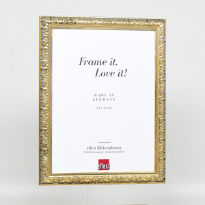 Efect cadru din lemn profil 94 aur 50x60 cm sticlă acrilică