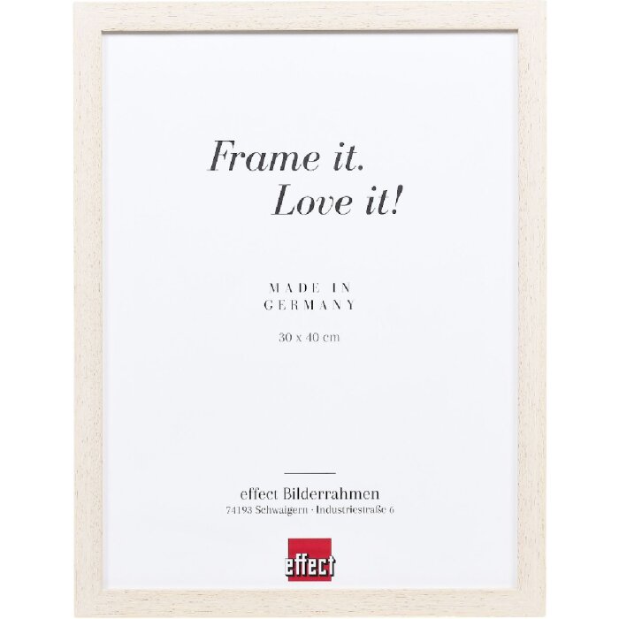 Efect cadru din lemn profil 33 alb 50x60 cm sticlă muzeu