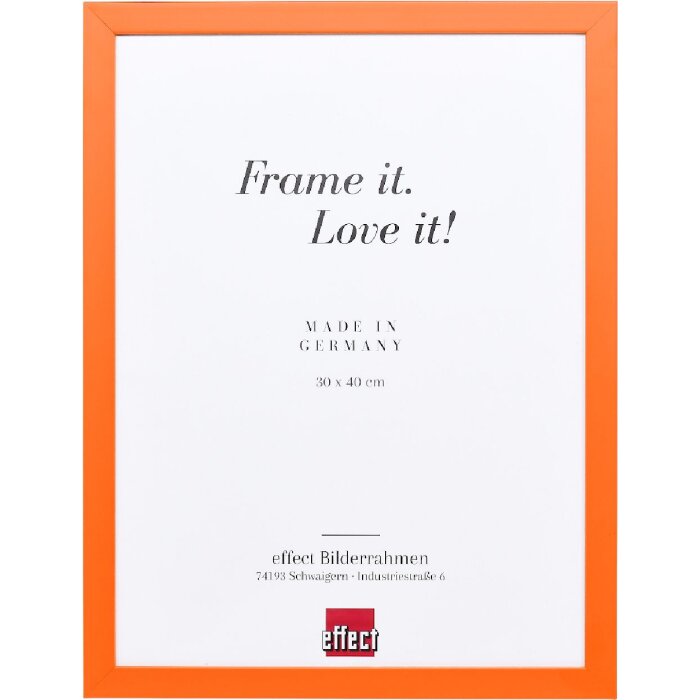 Rama foto Top Cube 50x75 cm portocaliu cu sticlă antireflex