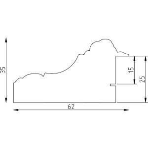 Effect Barock Bilderrahmen Profil 31 braun 59,4x84,1 cm Klarglas