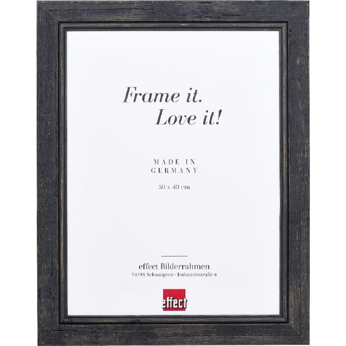 Efect cadru din lemn masiv 2240 negru 60x60 cm sticlă anti-reflexivă