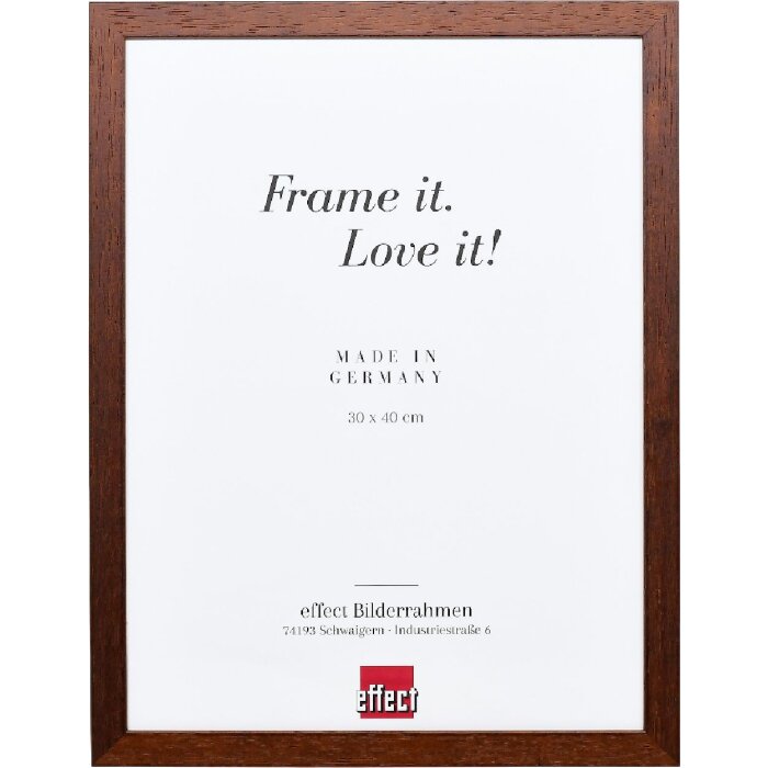 Effect Holzrahmen Profil 2210 dunkelbraun 60x80 cm Antireflexglas