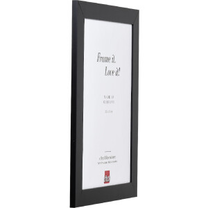 Efect cadru din lemn masiv profil 30 negru 60x90 cm sticlă anti-reflexivă