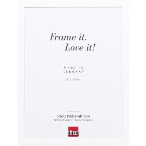 Efect cadru din lemn profil 2210 alb 60x90 cm sticlă muzeu