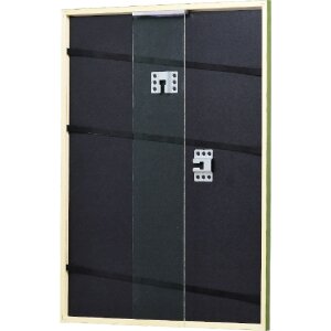 Efect cadru din lemn masiv profil 20 brad verde 7x10 cm sticlă muzeu