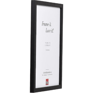 Efect cadru din lemn profil 33 negru 7x10 cm sticlă anti-reflexivă