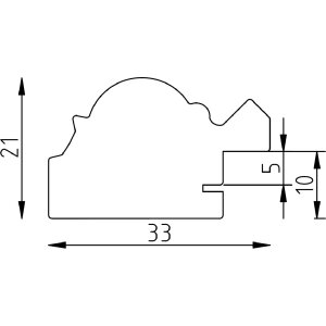 Efect cadru din lemn profil 94 aur 70x70 cm sticlă muzeu