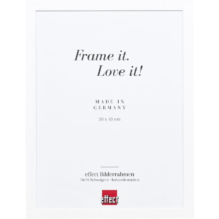 Efect cadru din lemn profil 2210 alb 9x13 cm sticlă normală