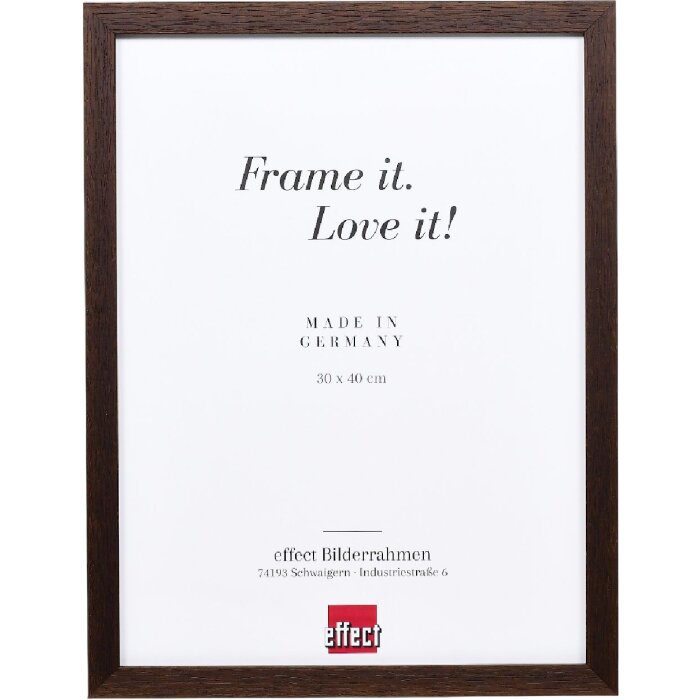 Efect cadru din lemn profil 33 wenge 9x13 cm sticlă acrilică