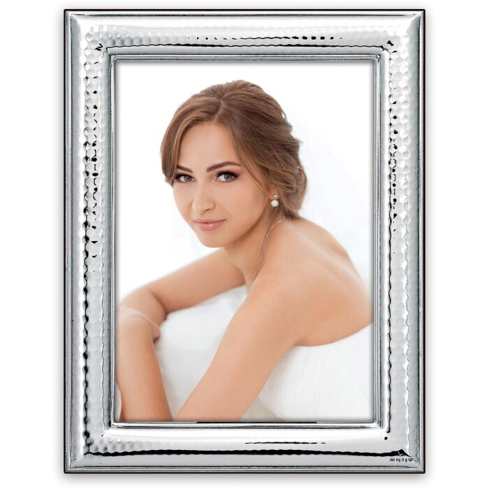 ZEP ramă lucioasă Recanati 13x18 cm argint cadru metalic premium panou spate din lemn
