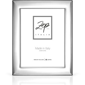 ZEP Premium Metall-Fotorahmen Pienza 9x13 cm Hochglanz Silber Samtrückwand