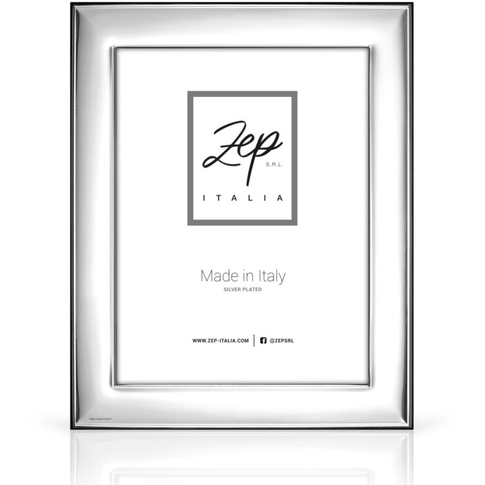 ZEP Premium Metall-Fotorahmen Pienza 13x18 cm Silber Hochglanz Samtrückwand