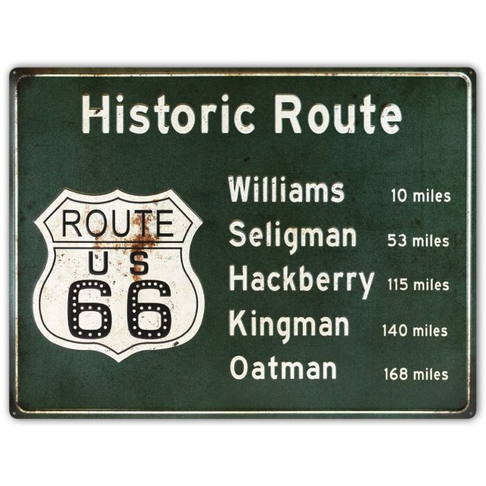 ZEP tin sign Historic Route 66 Vintage Design 57,5x43 cm