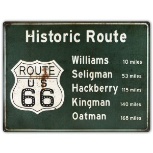 ZEP tin sign Historic Route 66 Vintage Design 57,5x43 cm