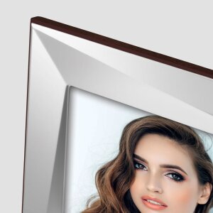 ZEP Hochglanzrahmen Positano silber 10x15 cm Metallrahmen mit Holzrückwand