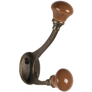 Clayre & Eef Wandhaken braun 5x3x9 cm 64782CH