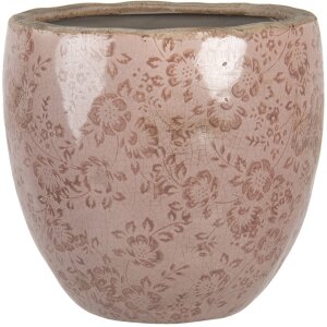 Clayre & Eef flower pot ceramică roz Ø 20x19...