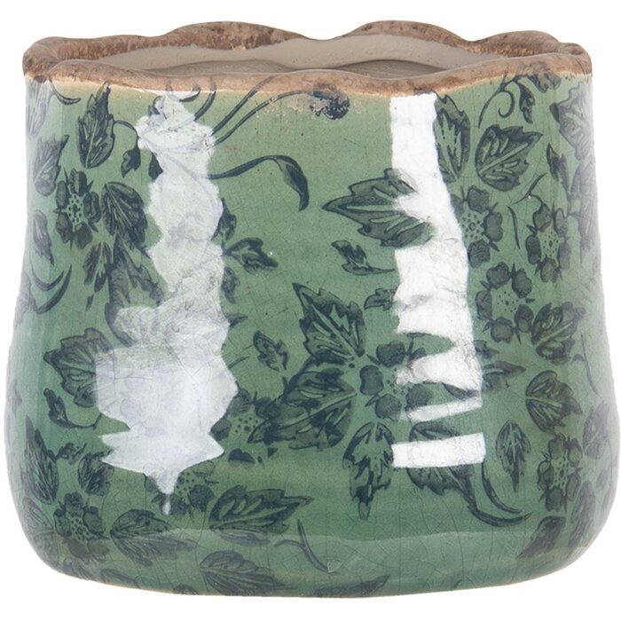 Ghiveci de flori verde Ø 11x9 cm 6CE1252XS