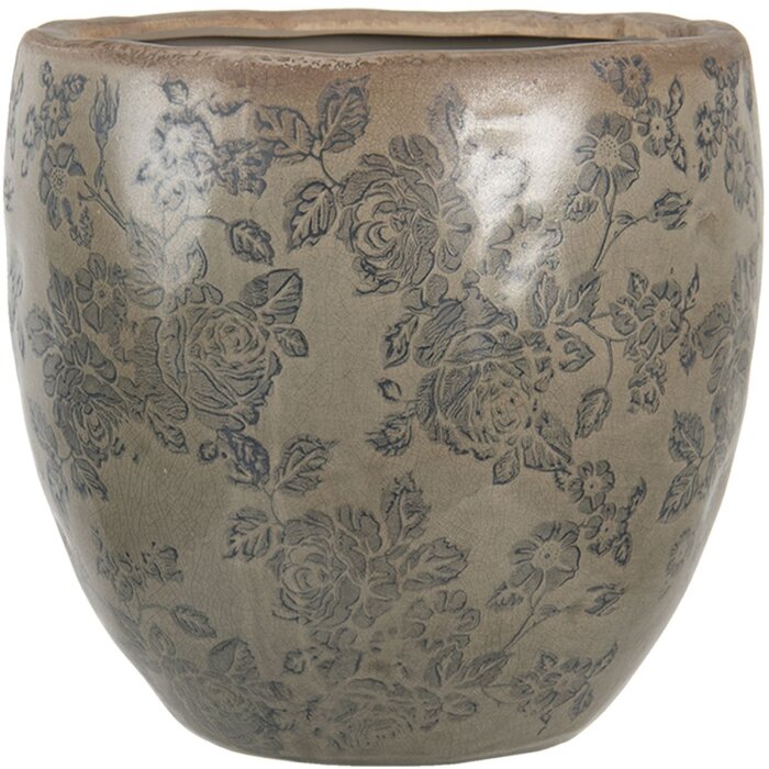 Ghiveci de flori verde Ø 20x19 cm 6CE1257L