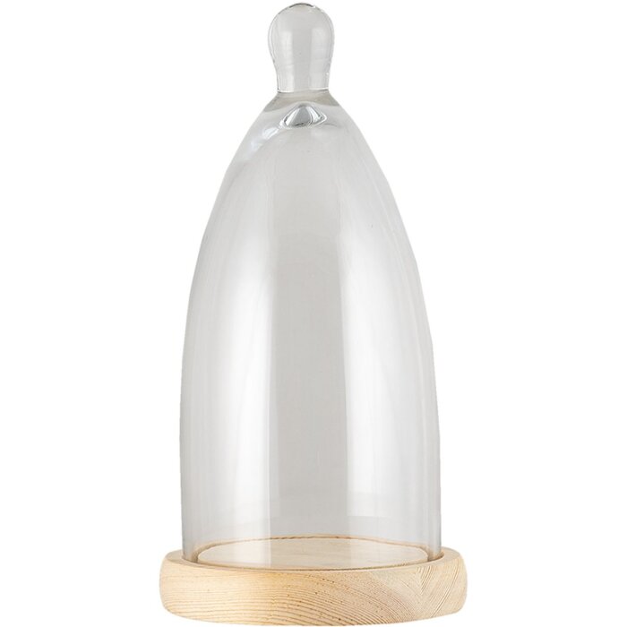 Borcan clopot de sticlă transparent Ø 14x29 cm 6GL3007