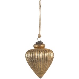 Clayre & Eef Globuri de Crăciun din sticlă aurie...