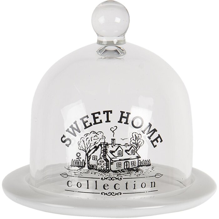 Borcan clopot de sticlă transparent Ø 12x12 cm 6GL3409