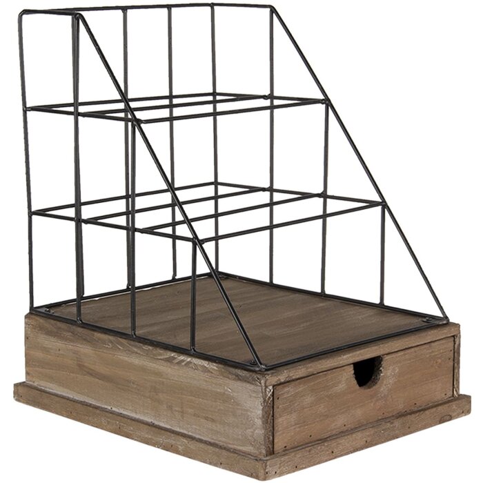 Suport de scrisori cu sertar multicolor 26x32x36 cm 6H1978