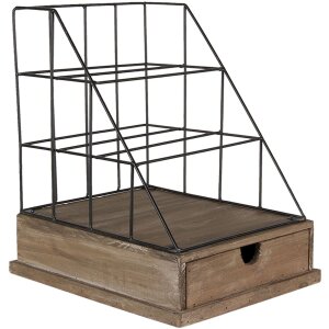 Suport de scrisori cu sertar multicolor 26x32x36 cm 6H1978