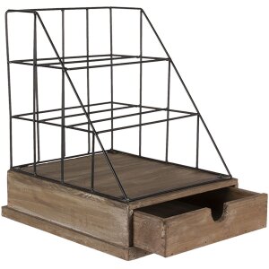 Suport de scrisori cu sertar multicolor 26x32x36 cm 6H1978