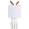 Clayre & Eef 6LMC0013W Lampă de masă Rabbit Ø 20x45 cm Poliresină albă