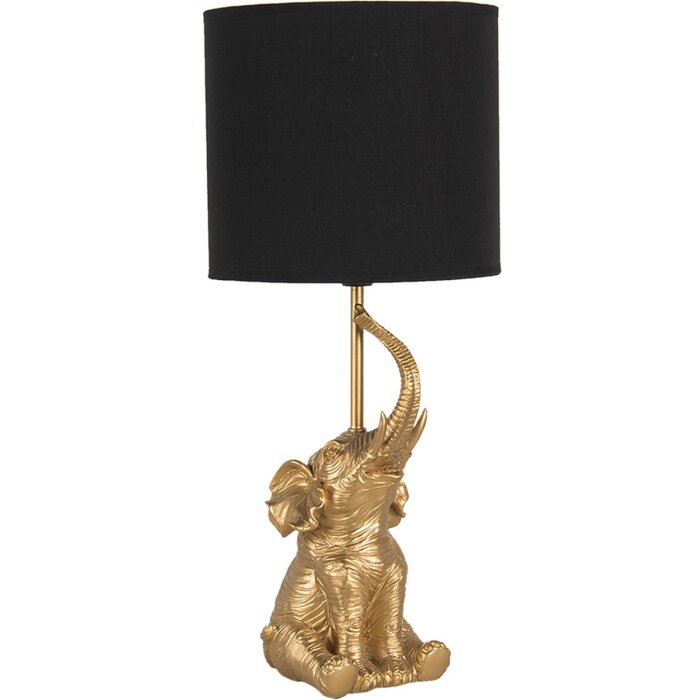 Lampă de masă aurie Clayre & Eef Ø 20x46 cm E27 1x60W