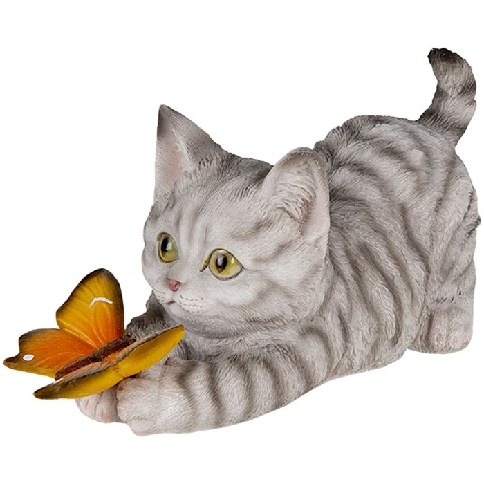 Clayre & Eef Decorațiune Pisică Gri 19x8x10 cm 6PR3357